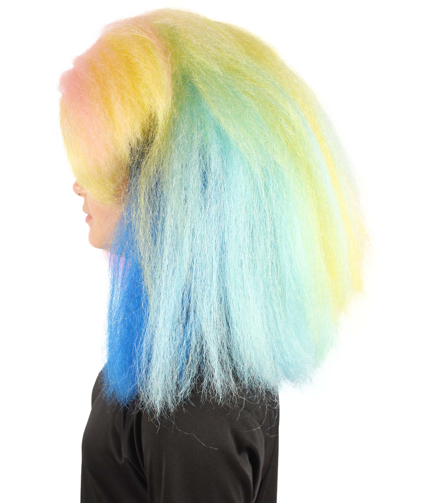ハロウィンパーティプレミアムレディース H-5756 レインボーカットアフロウィッグ