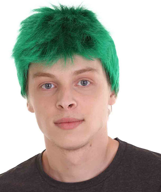 Wigs2you H-2291男性ファンシーグリーンかつらプレミアム通気性キャップレスキャップ