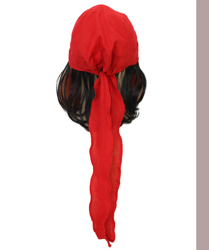 男性用 H-6099 海賊キャプテン コスプレ セット ウィッグ カチューシャ ひげ 口ひげ ハロウィンに最適 難燃性合成繊維