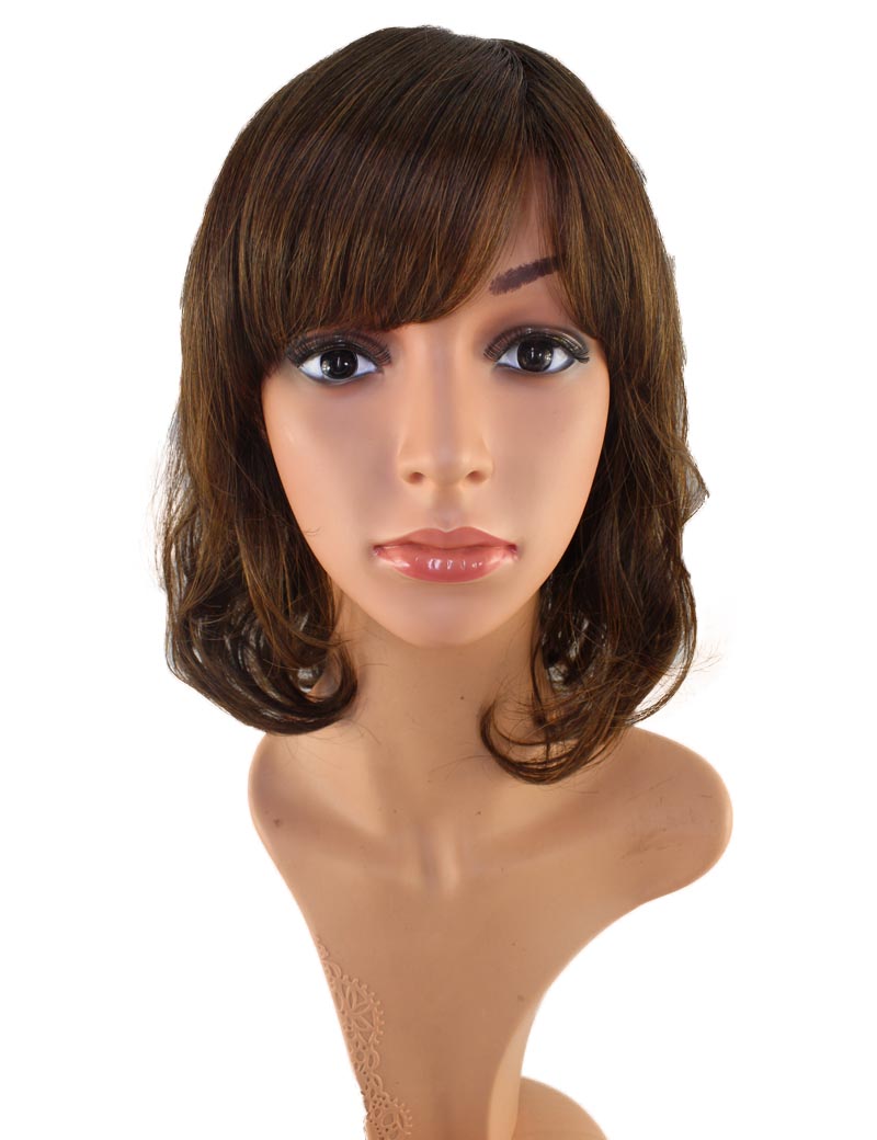 耐熱商品 | ミディアムウィッグ | エアリーカールで女子力UPする人気スタイル | アレンジ自由 | ウィッグネット付き W-160