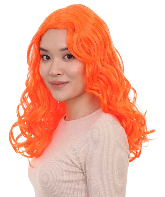 Wigs2you ハロウィンパーティー プレミアム レディース H-1114 とても快適なアリスウィッグ 鏡の国のアリス ネオンオレンジ