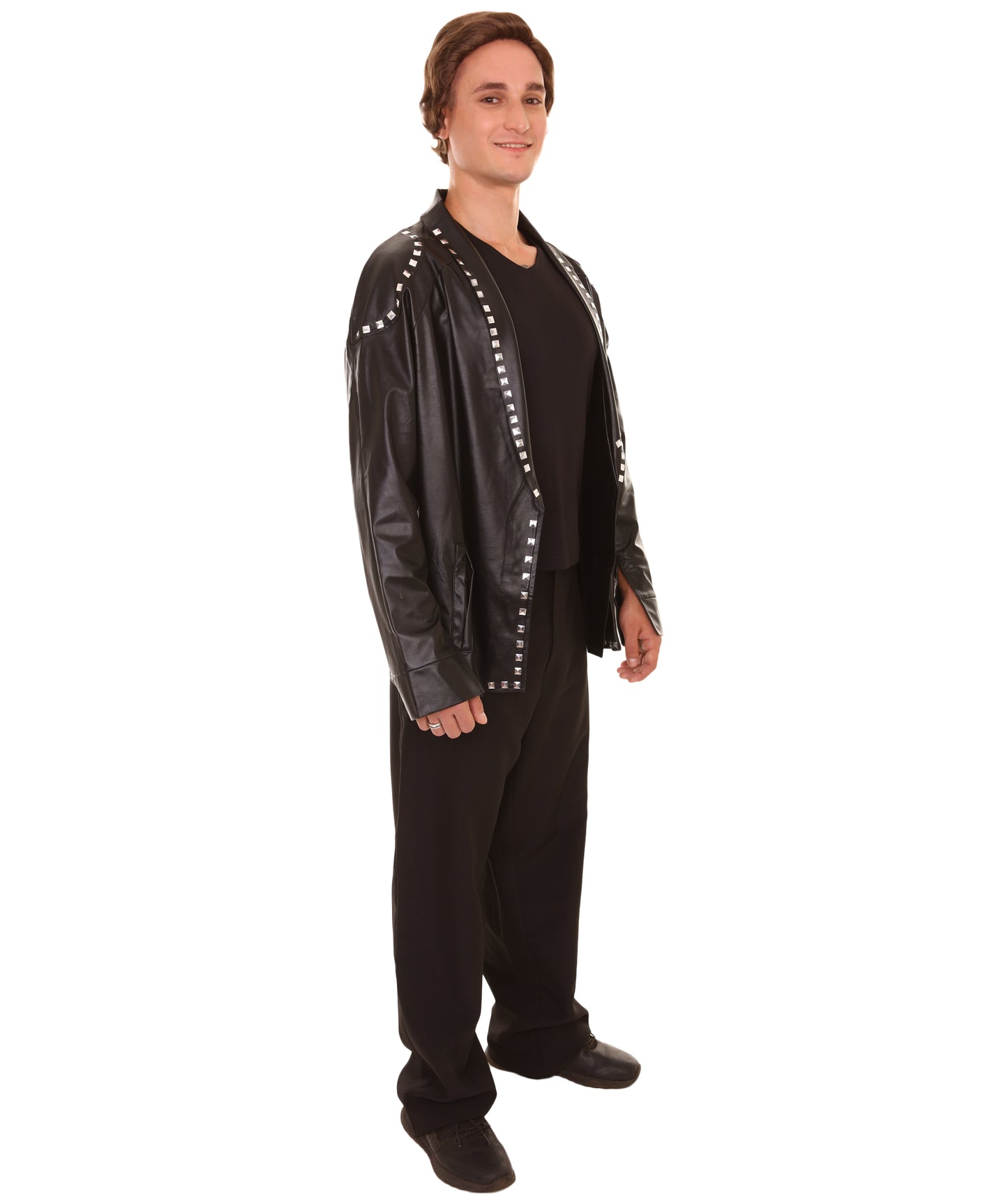 男性 JCP-204 のモダンPUレザージャケットコスチューム ブラック コスプレコスチューム