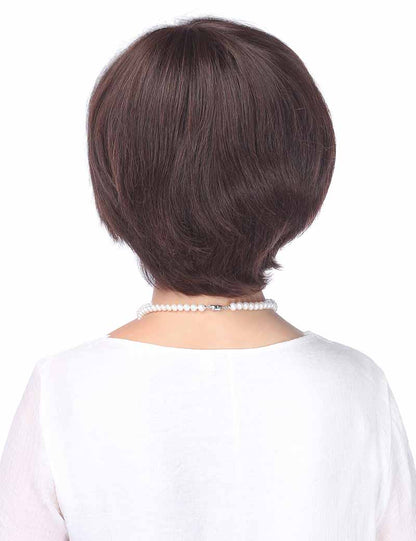 女性用人毛ミックス総手植えウィッグ！びっくりする軽さ長時間被っても大丈夫な医療ウィッグ、ウィッグネット付き