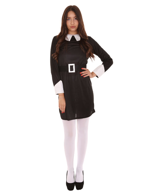 大人の女性用 JCO-354 ブラック コスプレコスチューム ハロウィンに最適 難燃性合成生地