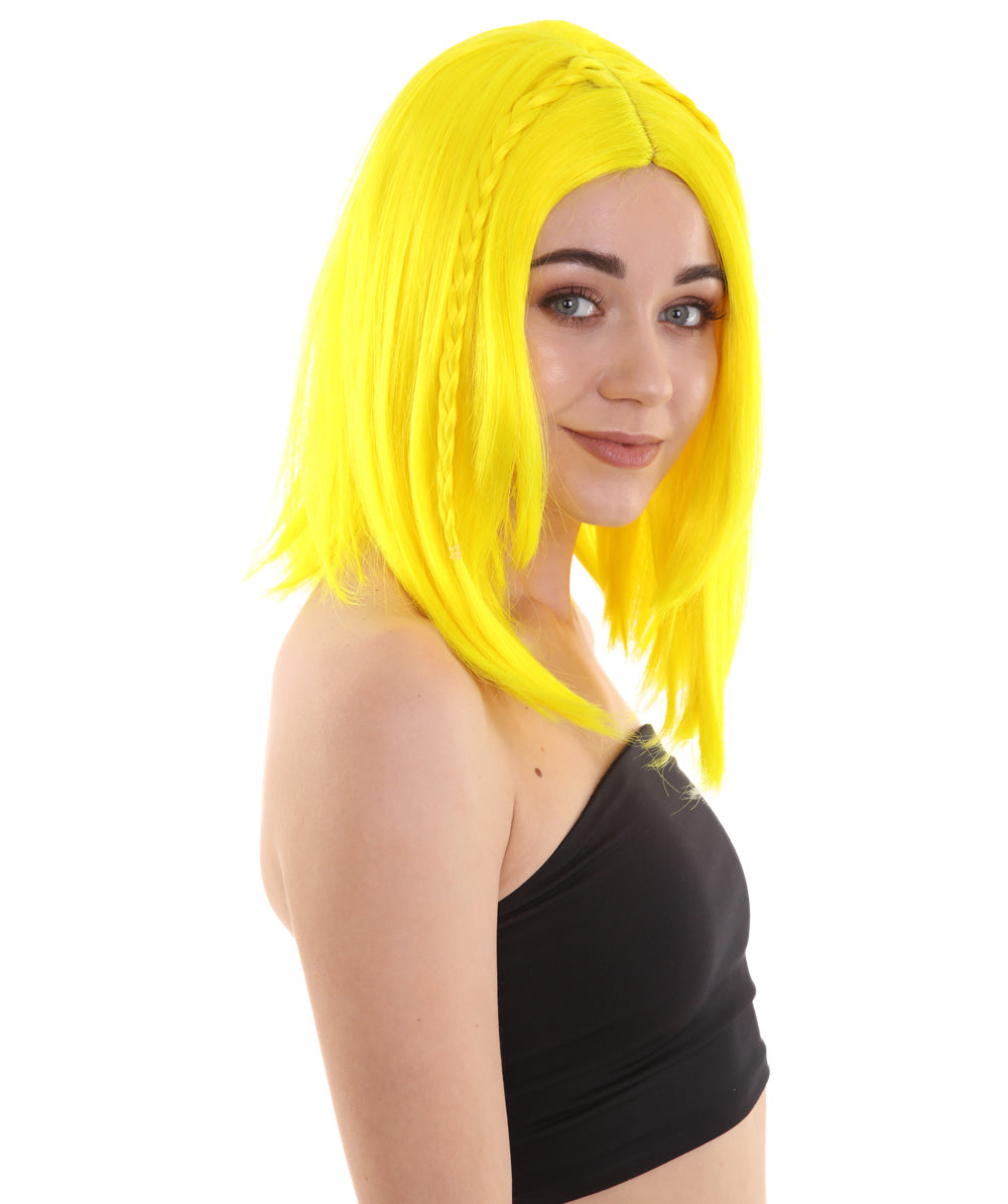 Wigs2you ハロウィンパーティープレミアム レディース H-920 スワンプクイーンウィッグ ネオンイエロー色