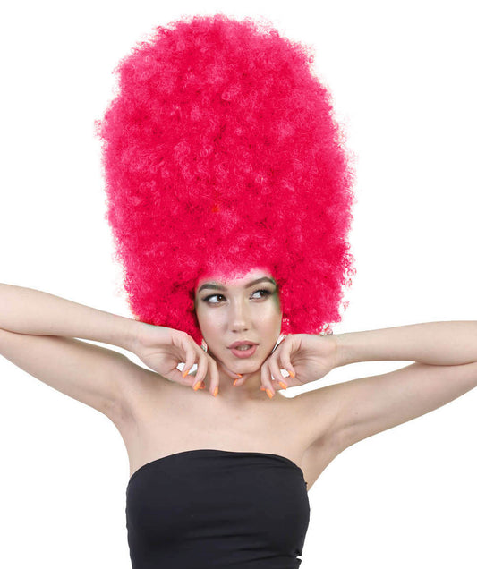 Wigs2youハロウィンパーティープレミアムレディースH-1996 美しい見た目のスーパーサイズジャンボネオンピンクアフロウィッグ