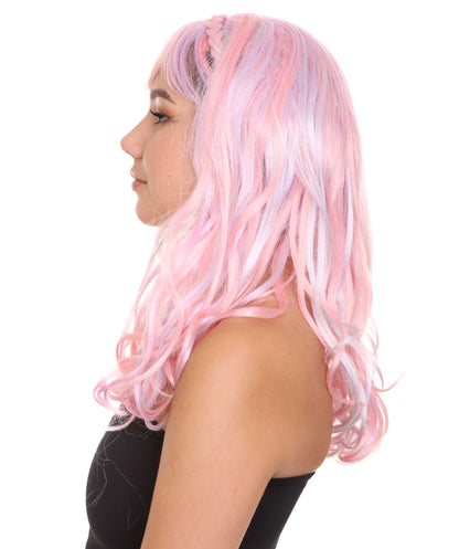 Wigs2you ハロウィンパーティ プレミアムレディース H-2052 着用しやすく とても快適 ピンクとパープルのオンブレウィッグ