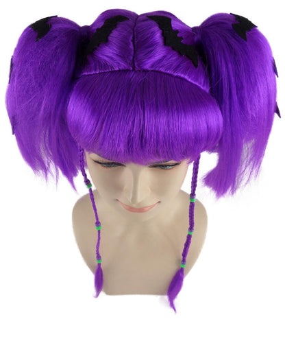 Wigs2you ハロウィンパーティー プレミアム レディース H-712 バットエンジェル ウィッグ ネオンパープル色