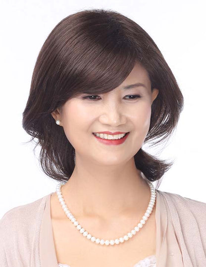 Mrs Styles 中長さ HHB-062 ストレート ヒューマンヘアブレンド パーフェクション ボリュームとカバレッジのため