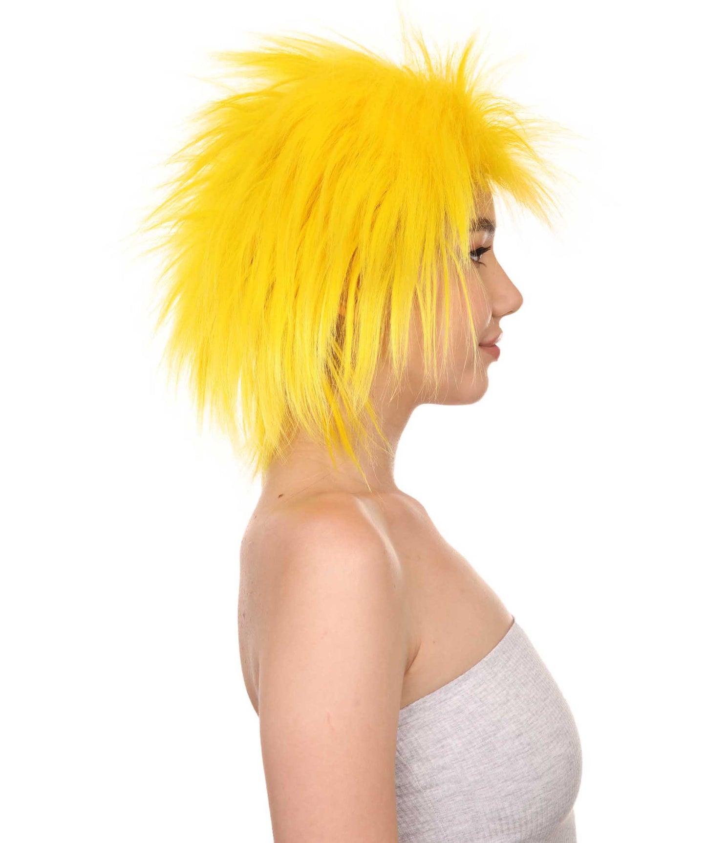 Wigs2you ハロウィンパーティープレミアムレディース H-1685 着け心地が良い とても快適 ファンキーパンク イエローウィッグ