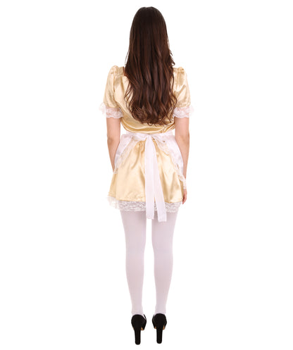 女性用 JCO-343_5 伝統的なメイド制服コスプレ ゴールドコスチューム