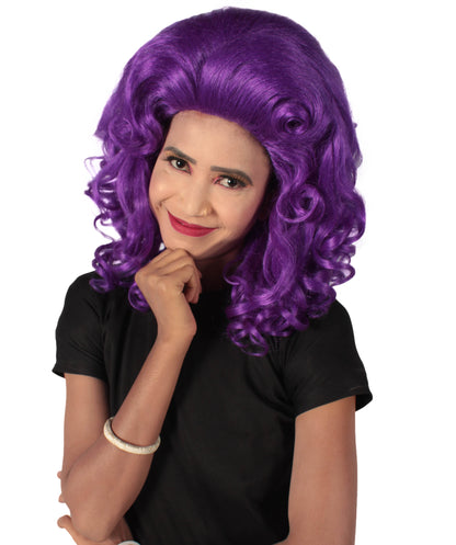 女性用トロールロングカーリーウィッグ パープル H-5247_PP ファンシースタイル プレミアムハロウィンパーティーウィッグコレクション