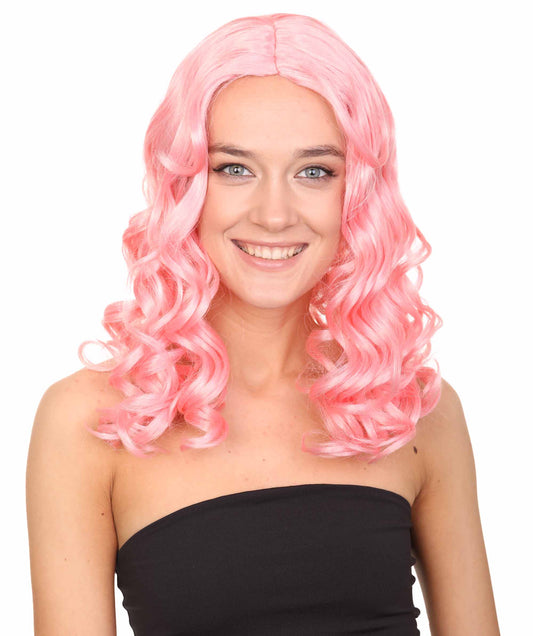 Wigs2you ハロウィンパーティー プレミアム レディース H-1096 とても快適なアリスウィッグ 鏡の国のアリス コーラルカラー