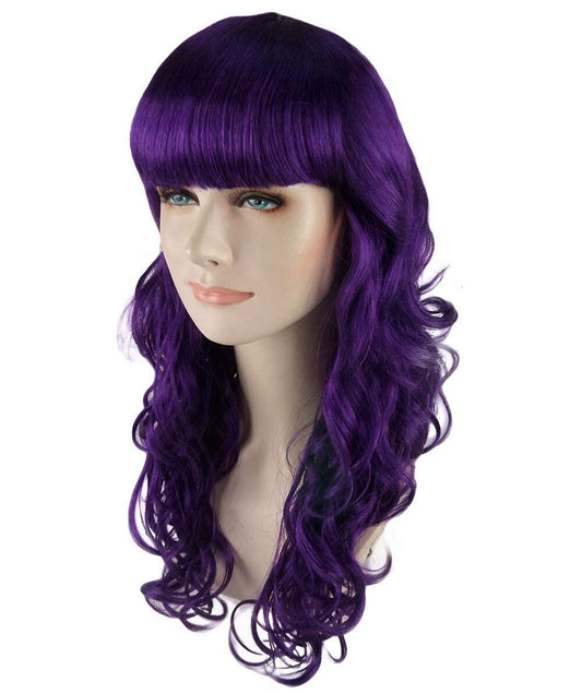 Wigs2you ハロウィン パーティー プレミアム H-824 バットマン 女性ジョーカー ウィッグ ダークパープル色