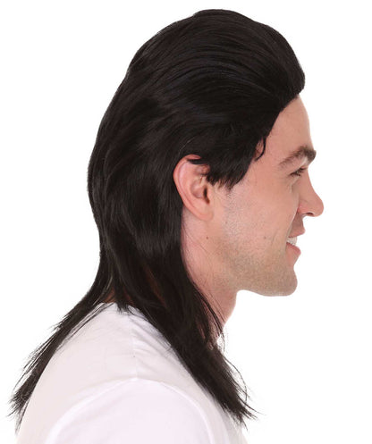 Wigs2you ハロウィンパーティープレミアム H-2148 80年代ブラックマレットウィッグ あなたのためにカスタマイズ 男性の髪の部分の調整プロセス