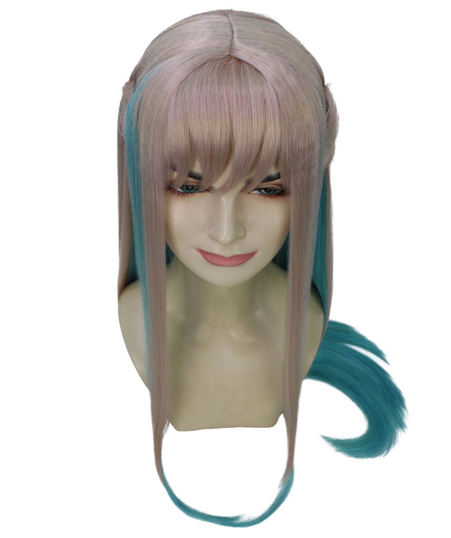 レディース H-5965 アニメ コスプレウィッグ 合成繊維 キャップレスキャップ ハロウィンに最適