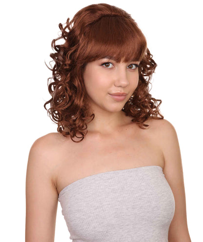 Wigs2you ハロウィンパーティープレミアムレディース H-1750 華やかに見えるピンアップガール ブラウンウィッグ