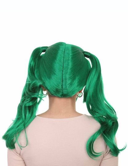 Wigs2you ハロウィンパーティー プレミアム レディース H-741 ドリー ピグテール ウィッグ ダークグリーン色