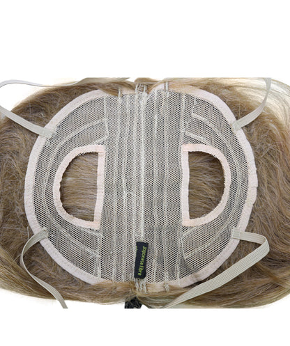 Wigs2you P-051 ライトブラウン ピグテール ペットウィッグ – リボン付きショート合成毛ピース – 8インチ 犬・猫用