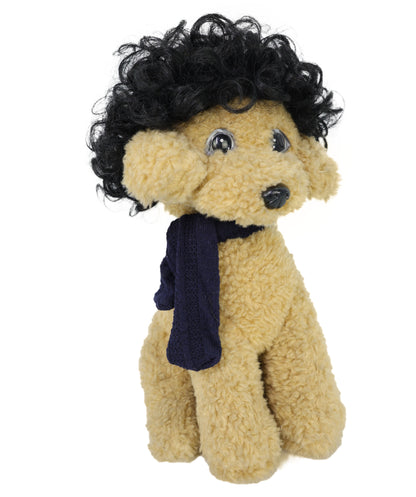 Wigs2you P-052 犬用ショートアフロペットウィッグ - ブラック合成繊維キャップ付き | コスプレや写真撮影に最適