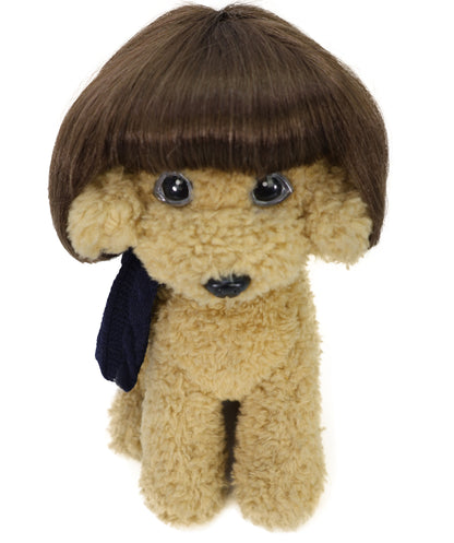 Wigs2you P-053 犬と猫用の6インチの面白い茶色のペットウィッグ - コスチューム用の調整可能な人工毛