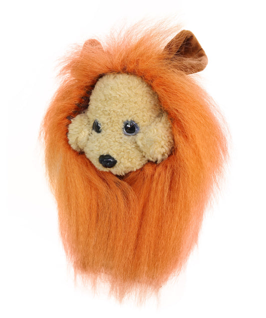 Wigs2you P-054 犬用ライオンたてがみペットウィッグ – 13インチ オーバーン ペットコスチューム ぬいぐるみ耳付き | ミディアムサイズ ハロウィン ペットウィッグ