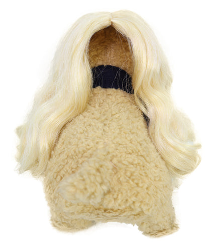 Wigs2you P-055 ブロンド 10インチ カーリー ペットウィッグ 犬猫用 - ストラップ付きペットコスチュームコスプレウィッグ