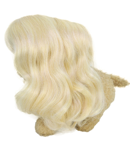 Wigs2you P-055 ブロンド 10インチ カーリー ペットウィッグ 犬猫用 - ストラップ付きペットコスチュームコスプレウィッグ