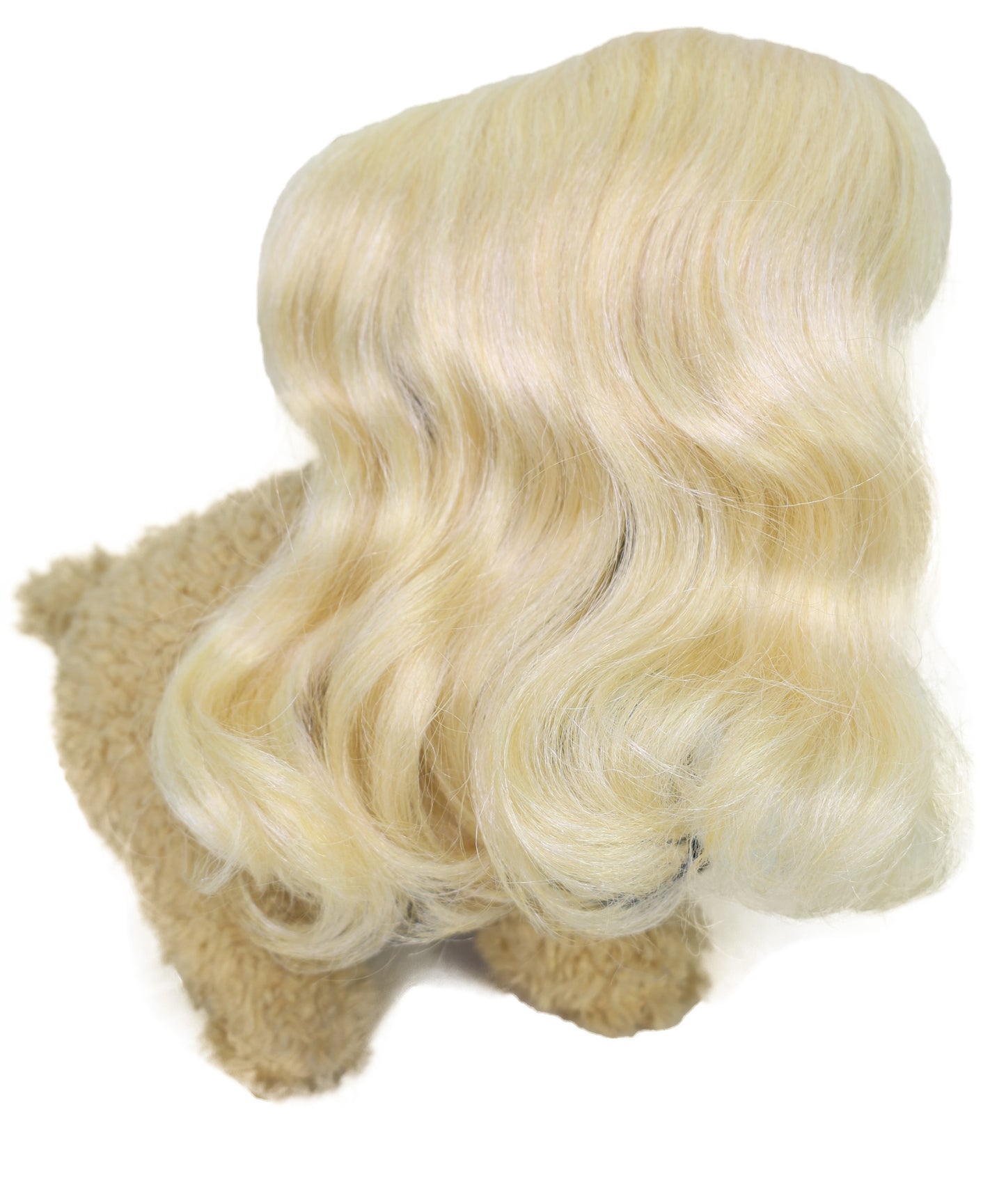 Wigs2you P-055 ブロンド 10インチ カーリー ペットウィッグ 犬猫用 - ストラップ付きペットコスチュームコスプレウィッグ