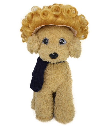 Wigs2you P-057 おもしろ猫用アフロウィッグ、ゴールデンカーリーペットコスチュームウィッグ（コスプレ＆パーティー用）｜4.5インチ