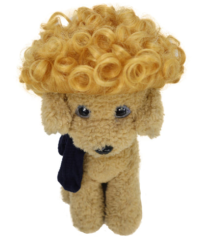 Wigs2you P-057 おもしろ猫用アフロウィッグ、ゴールデンカーリーペットコスチュームウィッグ（コスプレ＆パーティー用）｜4.5インチ