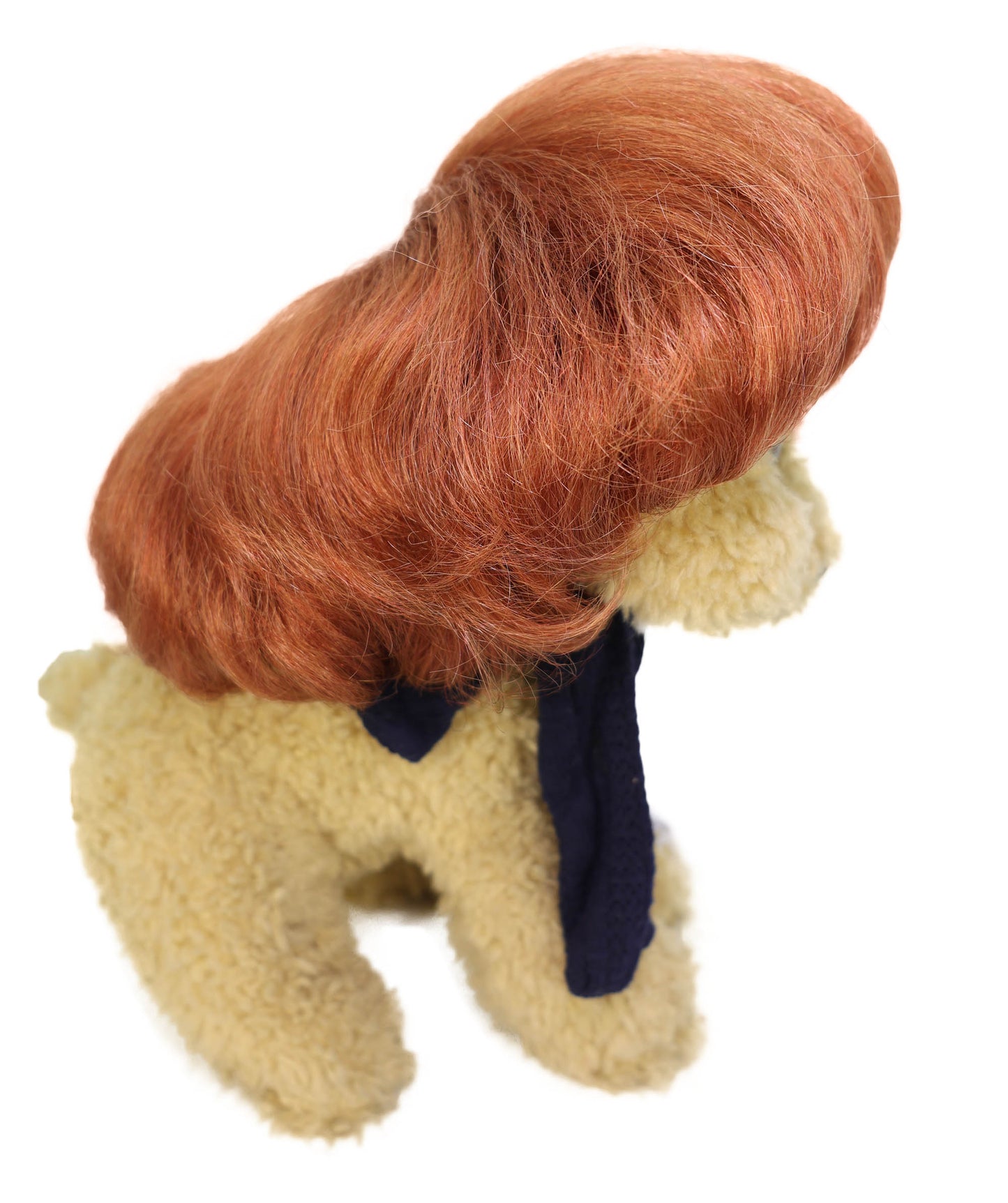 Wigs2you P-061 ペットコスチュームウィッグ ライトオーバーン | クラシックボブスタイル 犬猫用合成ペットウィッグ | 軽量で難燃性 ハロウィン、写真撮影、パーティーに最適