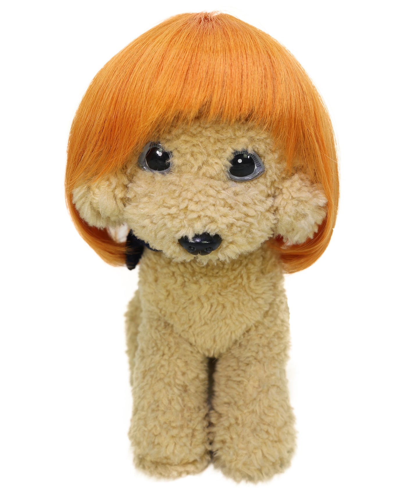 Wigs2you P-064 かぼちゃ色の8インチペット用ウィッグ、耐熱性合成毛、標準キャップ付き、コスチューム遊びに最適