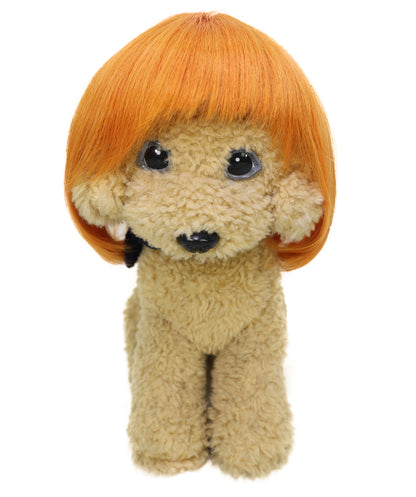 Wigs2you P-064 かぼちゃ色の8インチペット用ウィッグ、耐熱性合成毛、標準キャップ付き、コスチューム遊びに最適