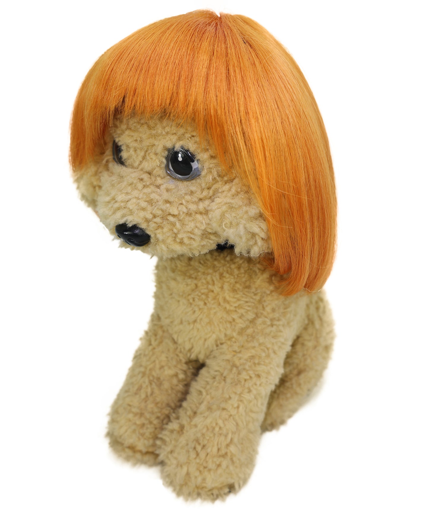 Wigs2you P-064 かぼちゃ色の8インチペット用ウィッグ、耐熱性合成毛、標準キャップ付き、コスチューム遊びに最適