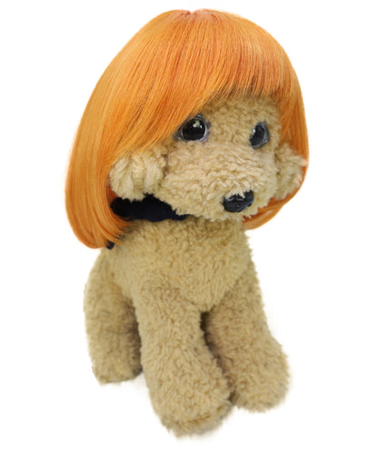 Wigs2you P-064 かぼちゃ色の8インチペット用ウィッグ、耐熱性合成毛、標準キャップ付き、コスチューム遊びに最適