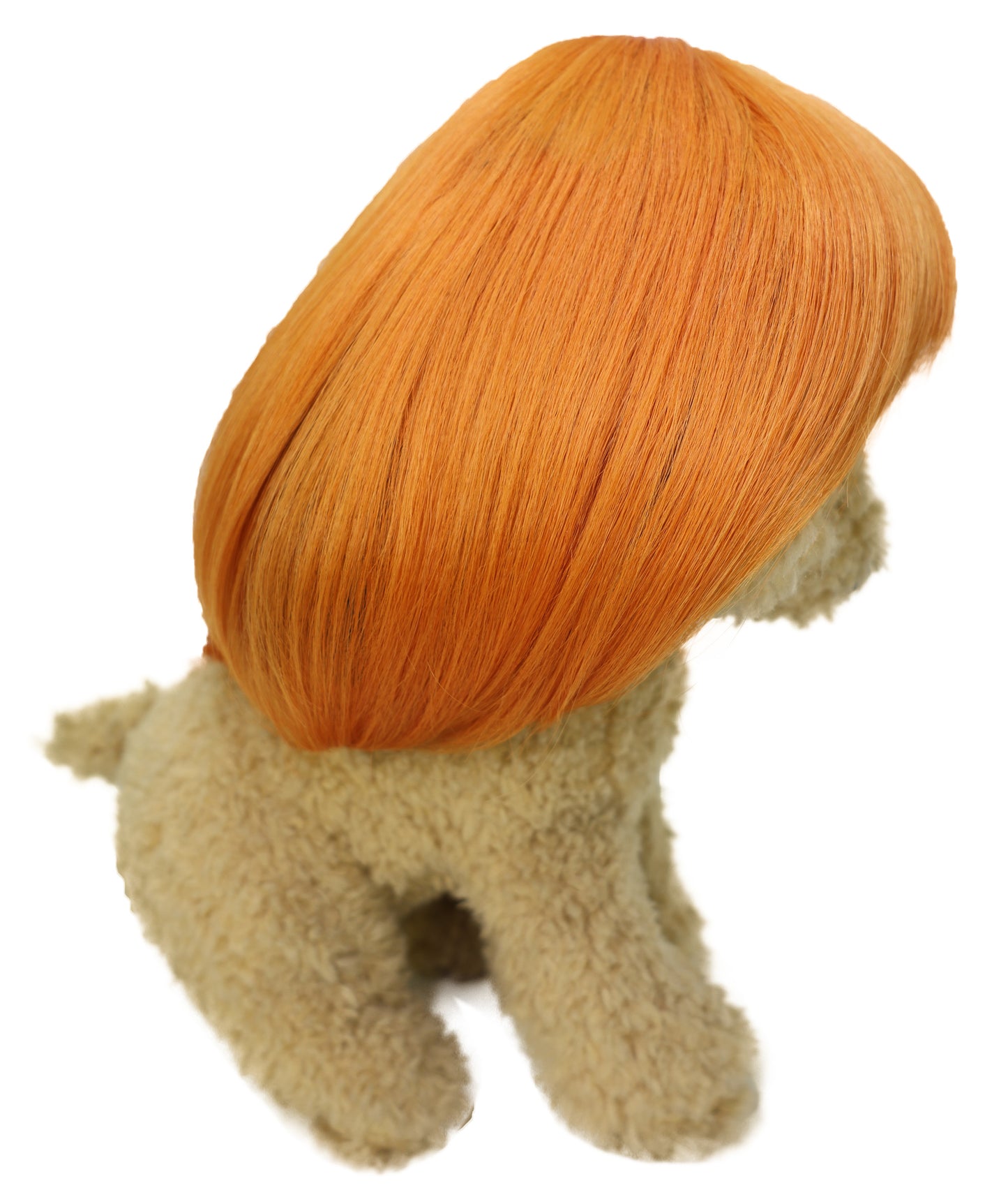 Wigs2you P-064 かぼちゃ色の8インチペット用ウィッグ、耐熱性合成毛、標準キャップ付き、コスチューム遊びに最適