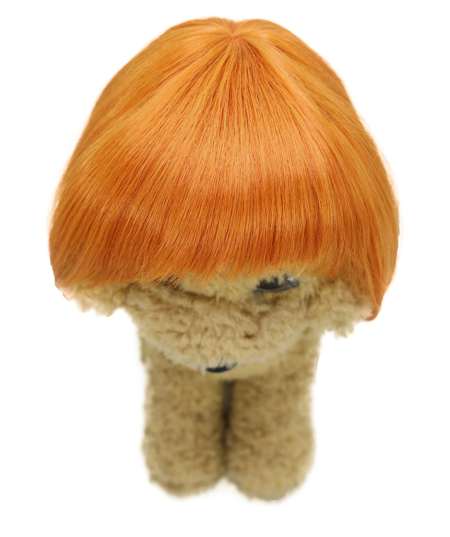 Wigs2you P-064 かぼちゃ色の8インチペット用ウィッグ、耐熱性合成毛、標準キャップ付き、コスチューム遊びに最適