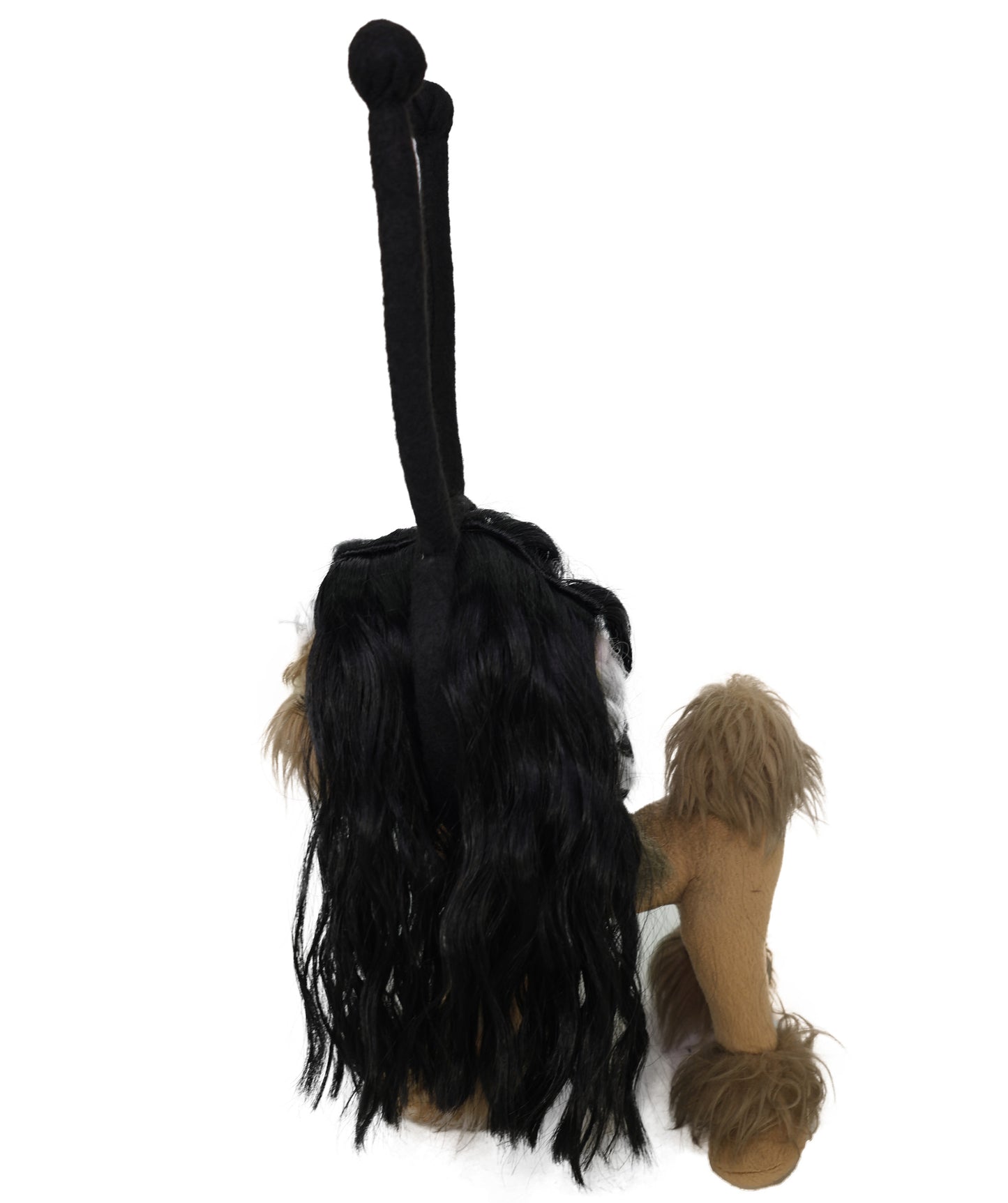 Wigs2you P-066 10インチ ブラック ペット用ウィッグ – 耐熱性合成毛、ヘッドピース付き（犬用）｜標準キャップ