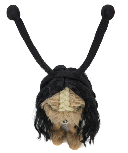 Wigs2you P-066 10インチ ブラック ペット用ウィッグ – 耐熱性合成毛、ヘッドピース付き（犬用）｜標準キャップ