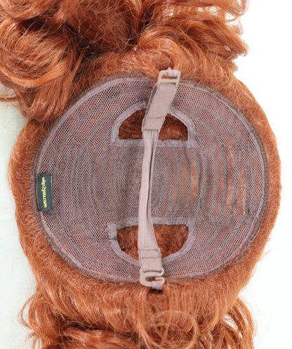 Wigs2you P-067 バーガンディ色の犬用ペットウィッグ – 6インチの巻き毛合成毛、耐熱性、難燃性標準キャップ
