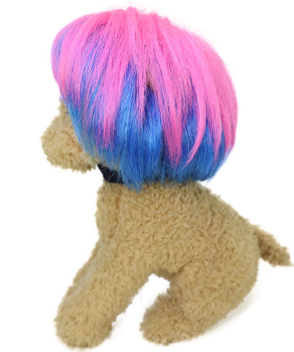 Wigs2you P-068 7インチ マルチカラー ペット用ウィッグ（犬用） – 合成繊維、耐熱性、標準キャップ付き、コスプレ＆コスチューム用