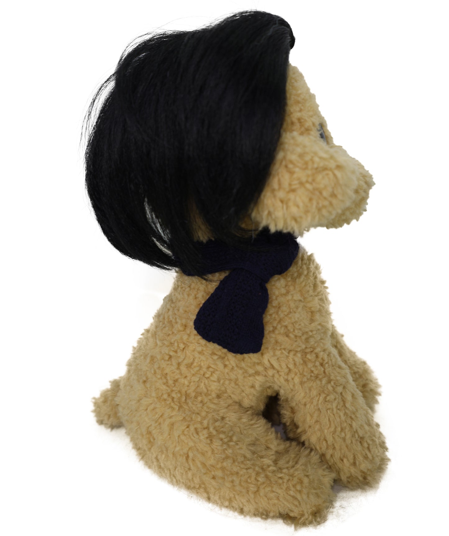 Wigs2you P-069 犬用白黒ペットウィッグ – 7インチ耐熱合成繊維、標準キャップ付き