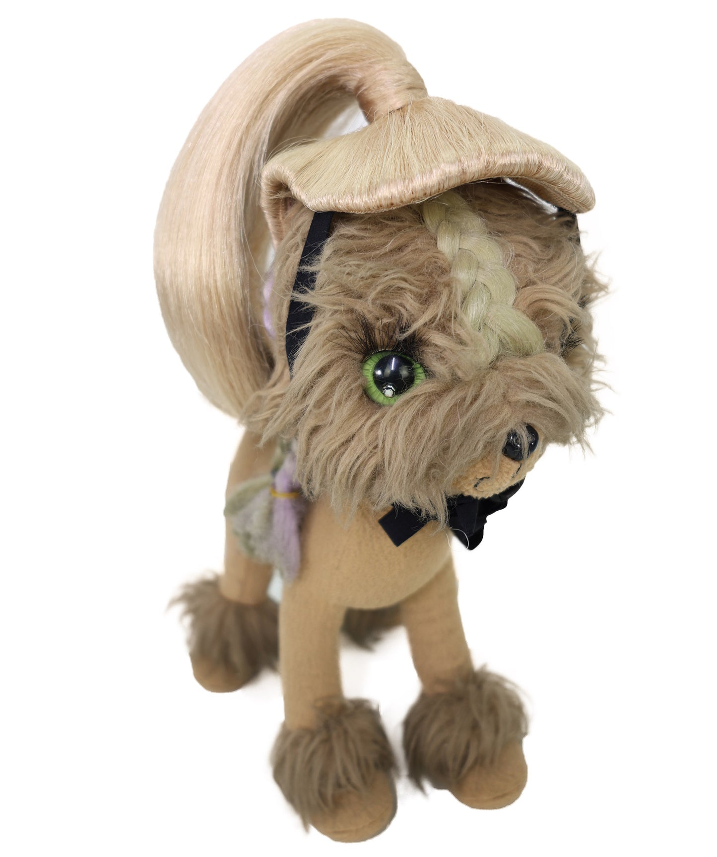 Wigs2you P-070 ブロンドの7インチ犬用ウィッグ – ポニーテール合成毛、標準キャップ付き、楽しいコスチュームや写真撮影に最適
