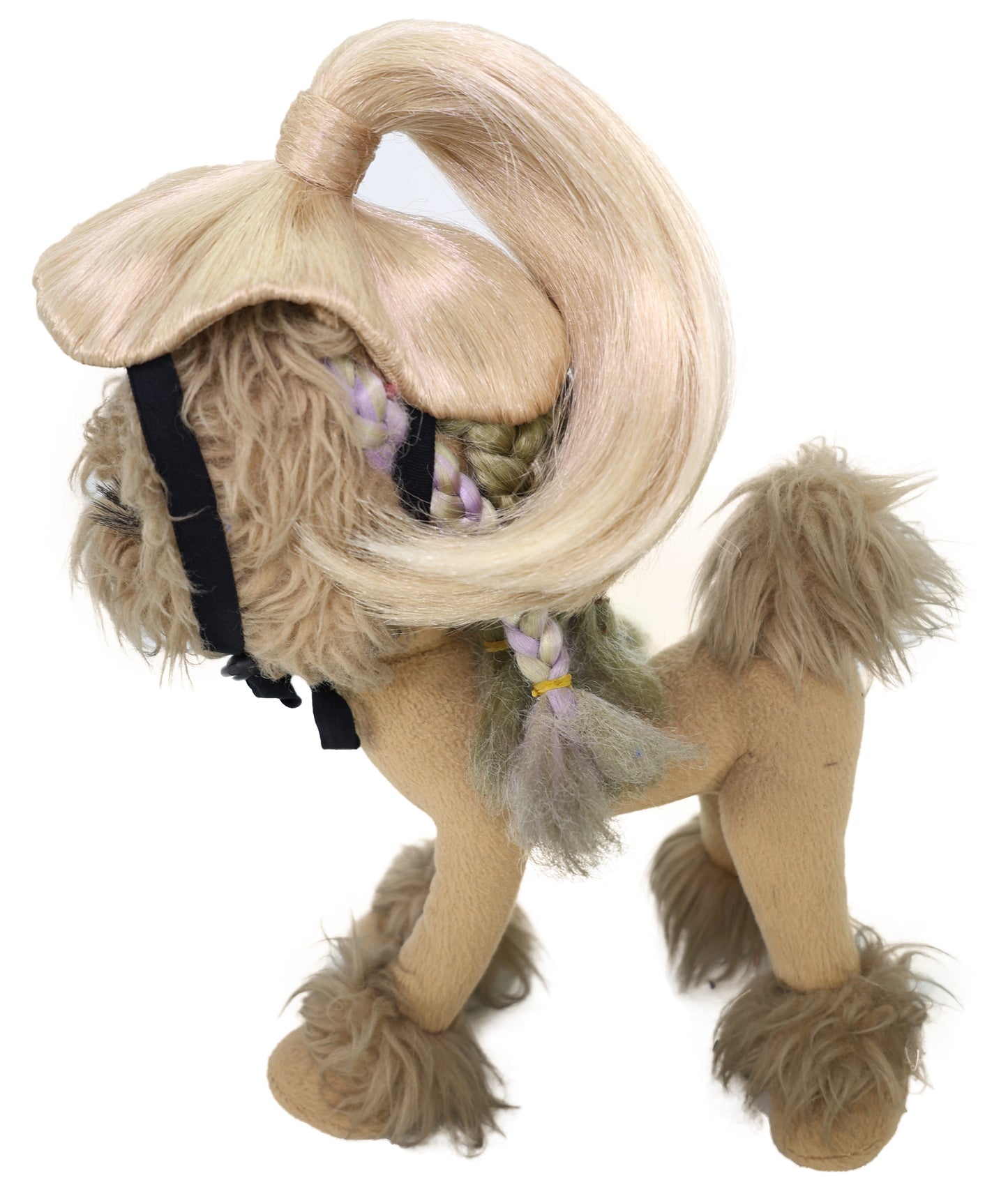 Wigs2you P-070 ブロンドの7インチ犬用ウィッグ – ポニーテール合成毛、標準キャップ付き、楽しいコスチュームや写真撮影に最適