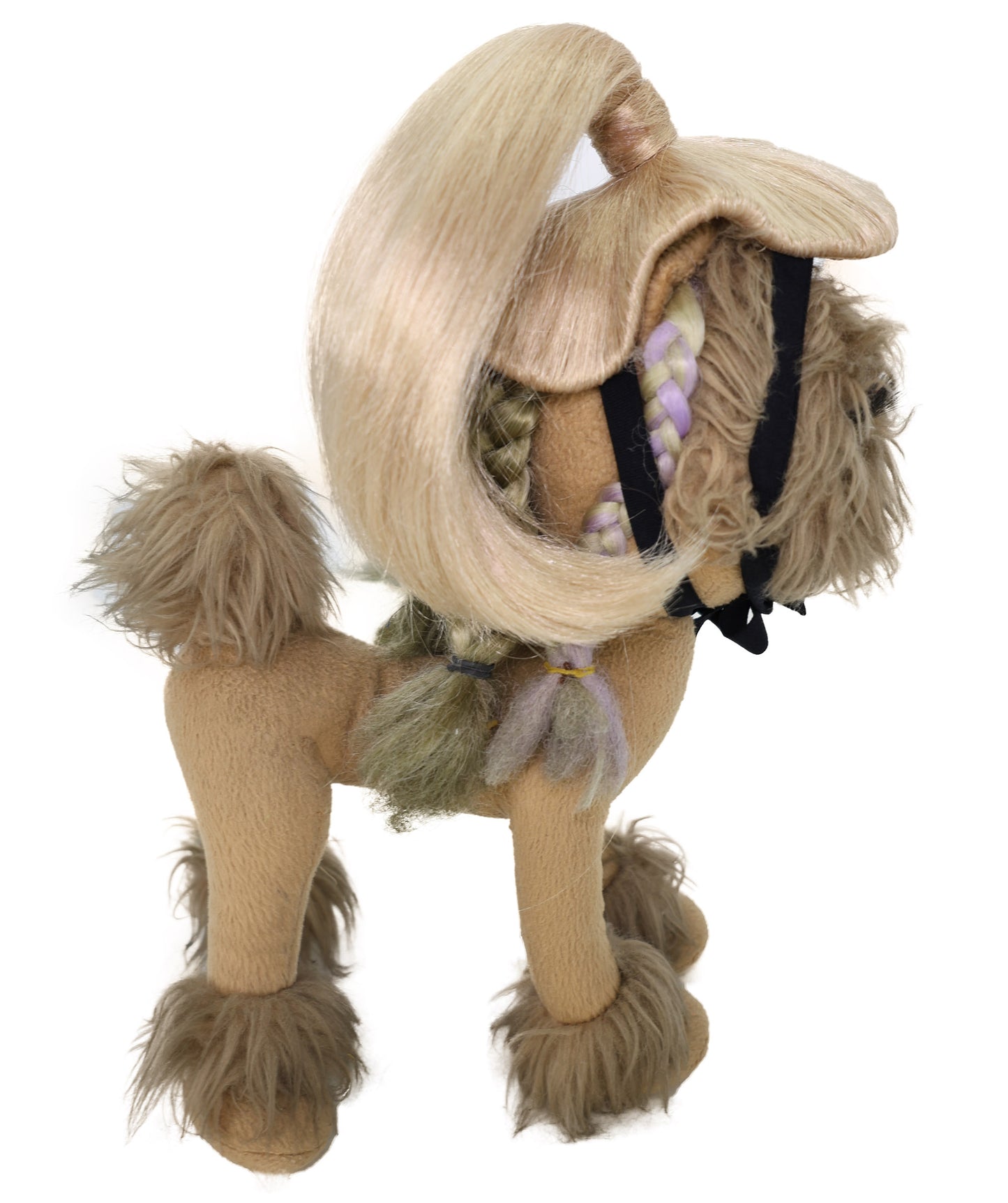 Wigs2you P-070 ブロンドの7インチ犬用ウィッグ – ポニーテール合成毛、標準キャップ付き、楽しいコスチュームや写真撮影に最適