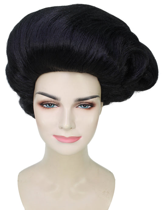 Wigs2you ハロウィンパーティ プレミアムレディース RuPaul Drag Race 黒いサイドパートマダムアップドウィッグ H-5721