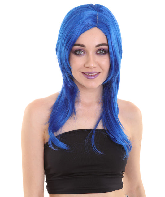 Wigs2you ハロウィンパーティープレミアム H-939 3レイヤーのパーティーガールウィッグ ダークブルー色