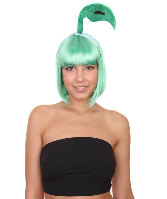 Wigs2youハロウィンパーティープレミアムレディースH-1940 美しい見た目のコスプレウィッグ ポケモンチコリータ グリーンカラー