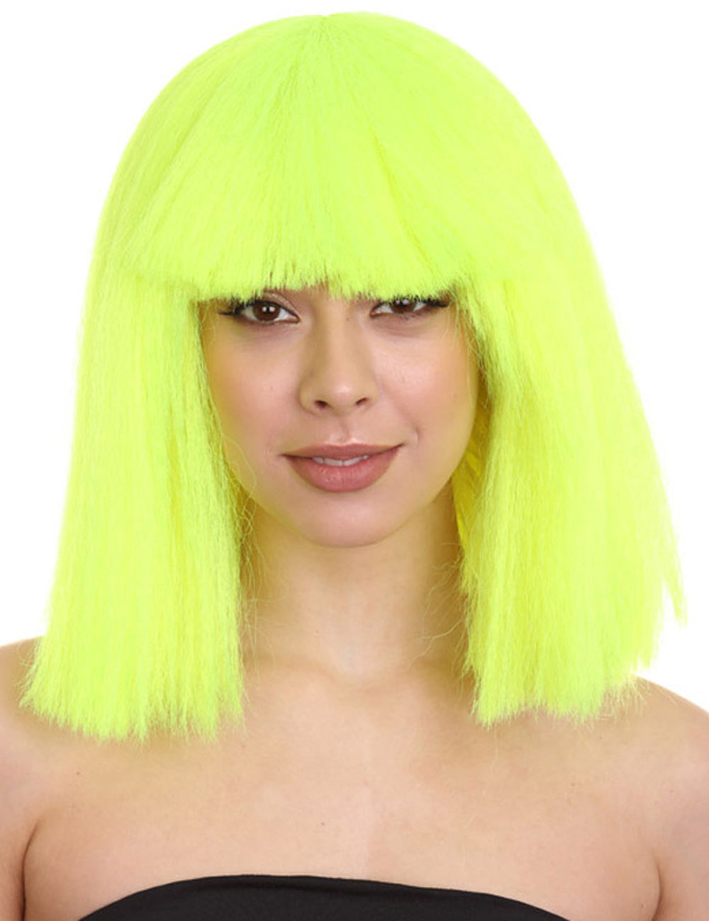 Wigs2you ハロウィンパーティープレミアムレディース H-1528 美しいルックを手に入れよう！ポップスターネオングリーンウィッグ